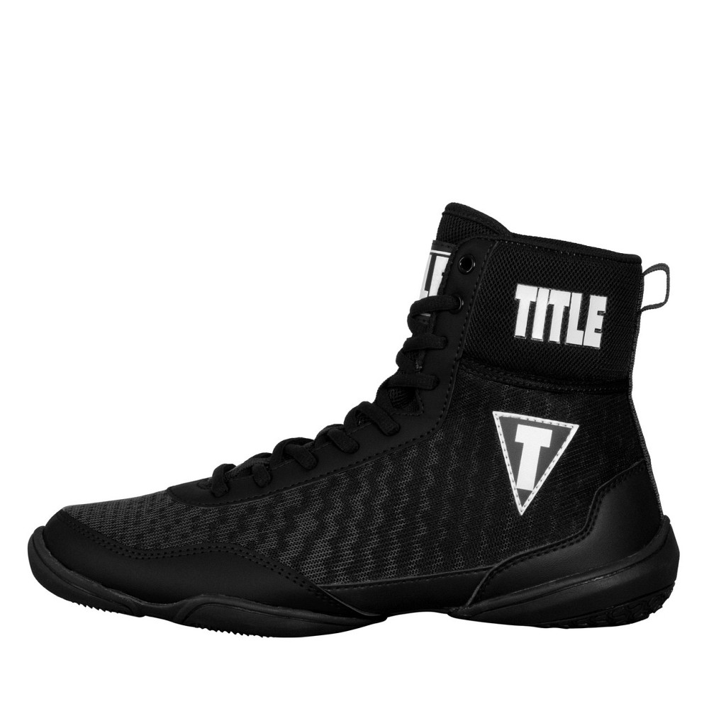 Боксерки (боксерське взуття) TITLE Boxing Predator II Shoes 2.0 Black/Grey 38.5р. Каменское - изображение 1