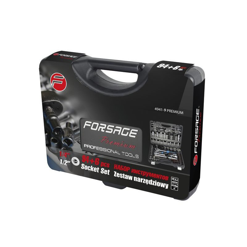 Набір інструментів 94+6пр. 1/2", 1/4" (12гр.) Forsage F-4941-9 Premium Одеса - фото 2