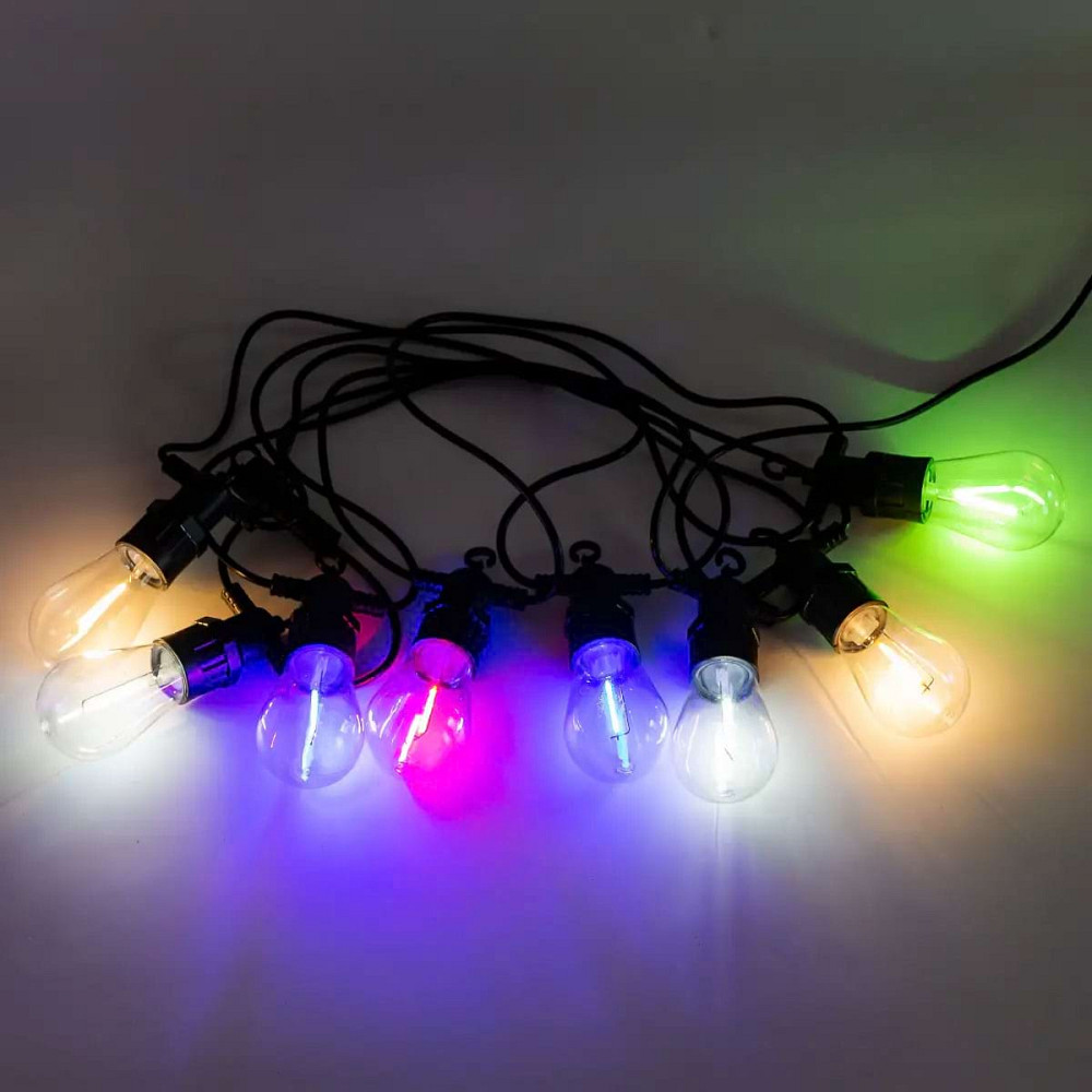Garlando Гірлянда вулична у стилі ретро світлодіодна мультиколор S14 на 10 LED ламп завдовжки 5 Коломия - фото 2