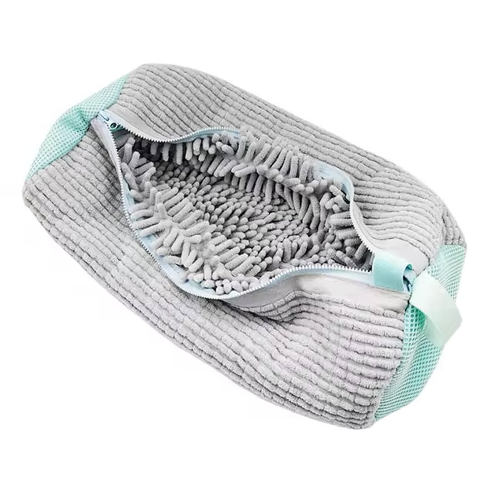 Мешок для стирки обуви в стиральной машине 39х19см, Серый / Сетка для кроссовок / Сумка для стирки деликатных тканей Киев - изображение 3