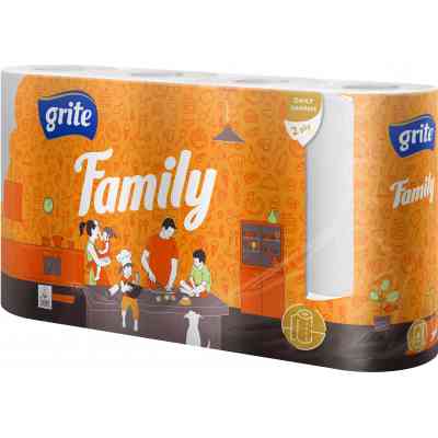 Паперові рушники Grite Family 2 шари 4 рулони (4770023348576) Вінниця