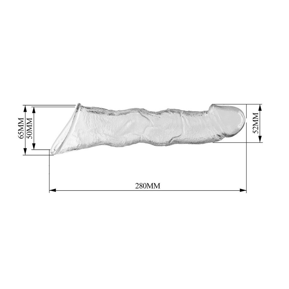 Подовжуюча насадка Pretty Love - Extension Penis Sleeve with Modular Length Blocks Clear, BI-026280M Sex Aura Київ - фото 8