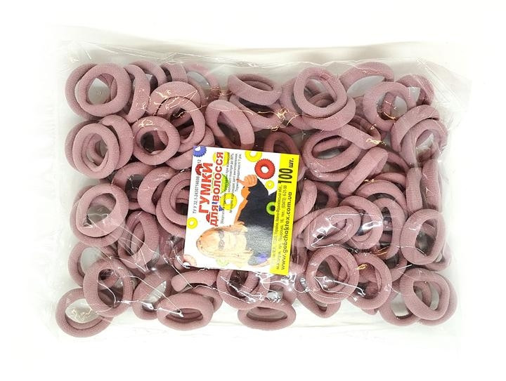 Гумки для волосся безшовні пудра 100 шт Київ - фото 1