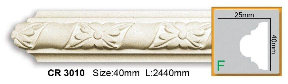 Молдинг полиуретановый с орнаментом Gaudi Decor CR 3010 Днепр - изображение 1