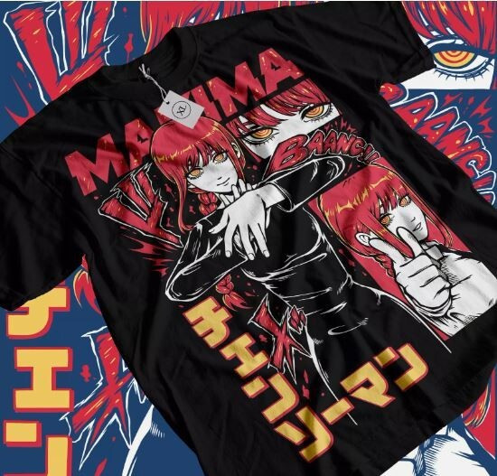 Футболка аниме Человек-бензопила оверсайз (S/M/L) Черний AnimeJ1087 Днепр - изображение 1