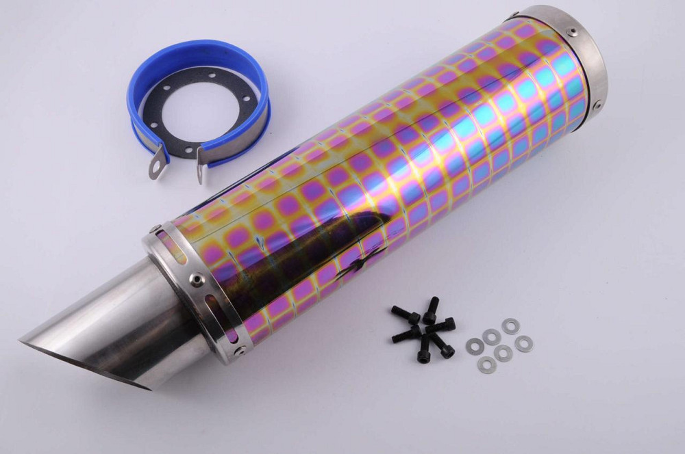 Глушник (тюнінг) 350*10 см, кріп. Ø48mm (нержавіюча сталь, квадрати, mod:22) Мукачево - фото 1