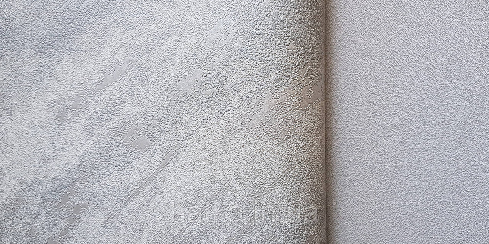 Шпалери вінілові на флізеліні Marburg Lava метрові під штукатурку сірі зі сріблом Київ - фото 4