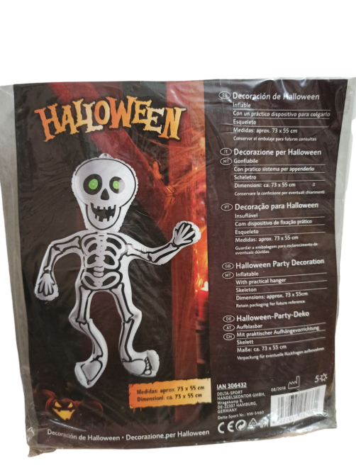 Повітряна куля Скелет декор на Хелловін 73х55 см Німеччина білий Київ - фото 3