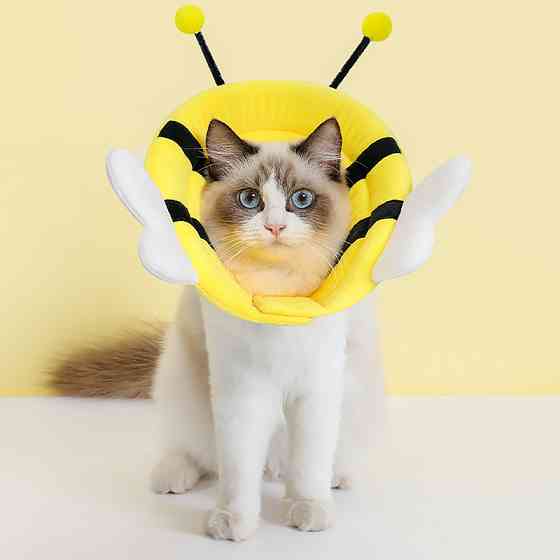 Мягкий воротник-подушка для кошек DT-613 послеоперационный защитный от вылизывания L Little Bee Київ