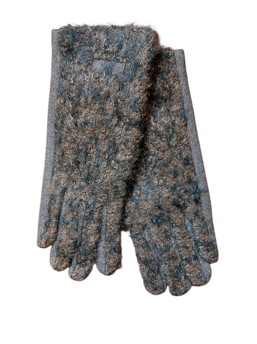 Рукавички сенсорні жіночі теплі one size коричневий Київ - фото 1