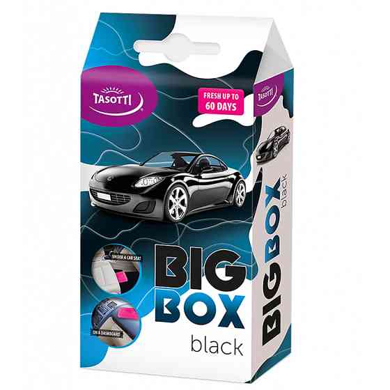 Ароматизатор для авто під сидіння "Big box" Black (Чорний) 58г Tasotti Київ