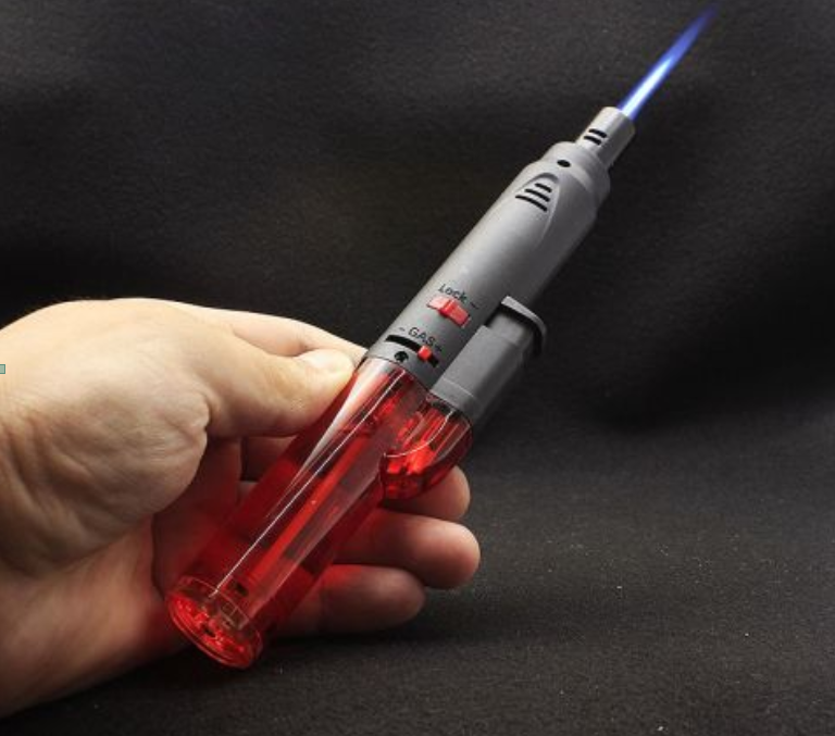 Горелка газовая карманная / Турбо зажигалка / Lighter 013 (прямая) Днепр - изображение 1