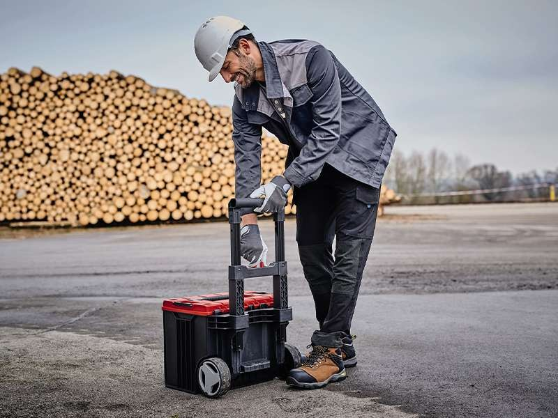 Якісний пластиковий кейс Einhell E-Case L з колесами : навантаження до 120 кг (4540014) Київ - фото 9