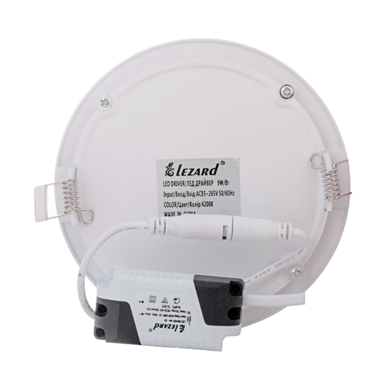 LED Панель врізна кругла 9W 4200К 710Lm Ø145/Ø132мм 442RRP-09 Лезард Житомир - изображение 3