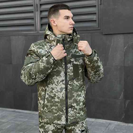Мужская зимняя Куртка с капюшоном Pobedov Winter Jacket Motive ЗИМА Киев