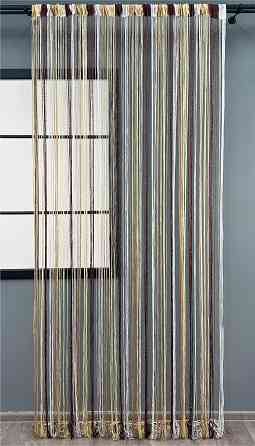 Шторы-нити с люрексом Бежевый с молочным, коричневым и белым 300х300см 1 шт (61-103) Киев