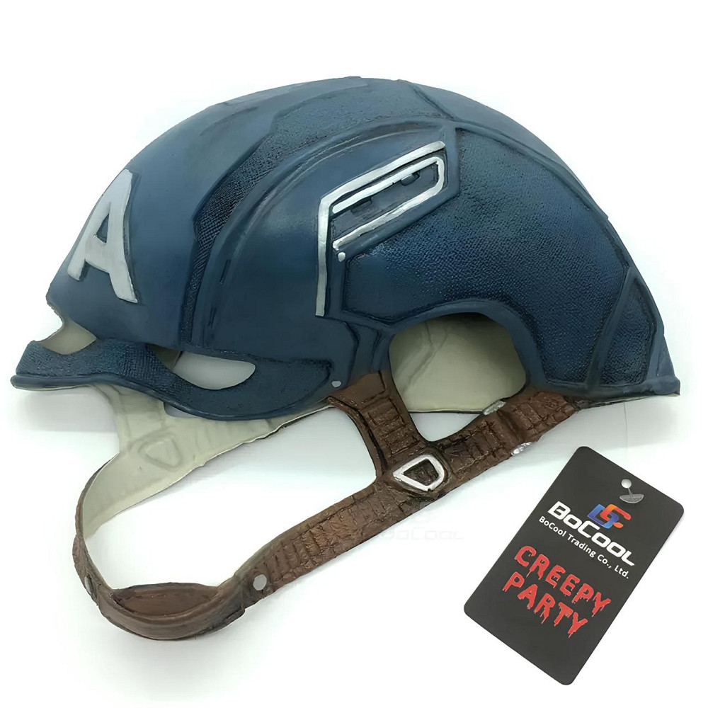 Маска Капитан Америка RESTEQ для взрослых — резиновая защитная маска для косплея и вечеринок, стиль Мстители Marvel Киев - изображение 6