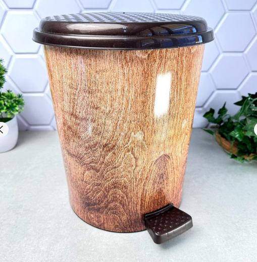 Відро для сміття 17л з педаллю пластик з малюнком Дерево нове ELIF Житомир - фото 1