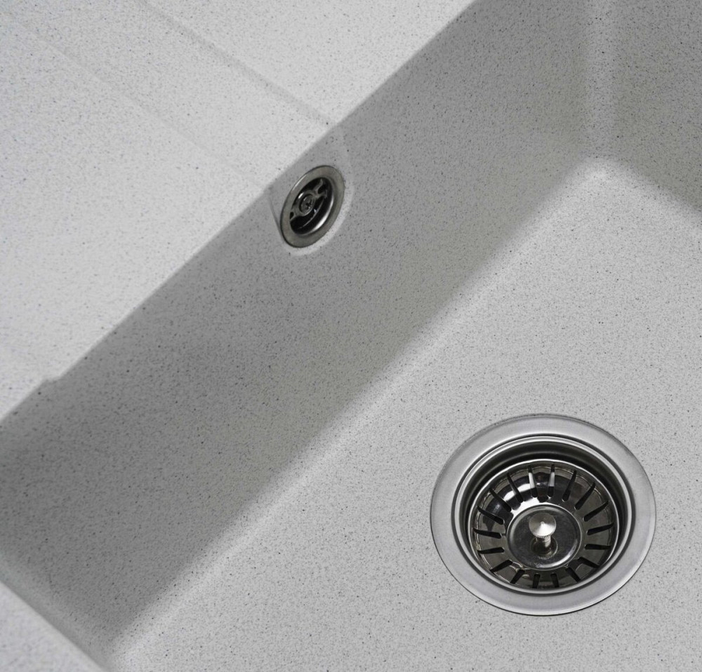 VALESO Комплект: Мийка ARIA 5851 біла в крапку + Змішувач 56 B NESP білий в крапку + Сифон 1041 Київ - фото 4