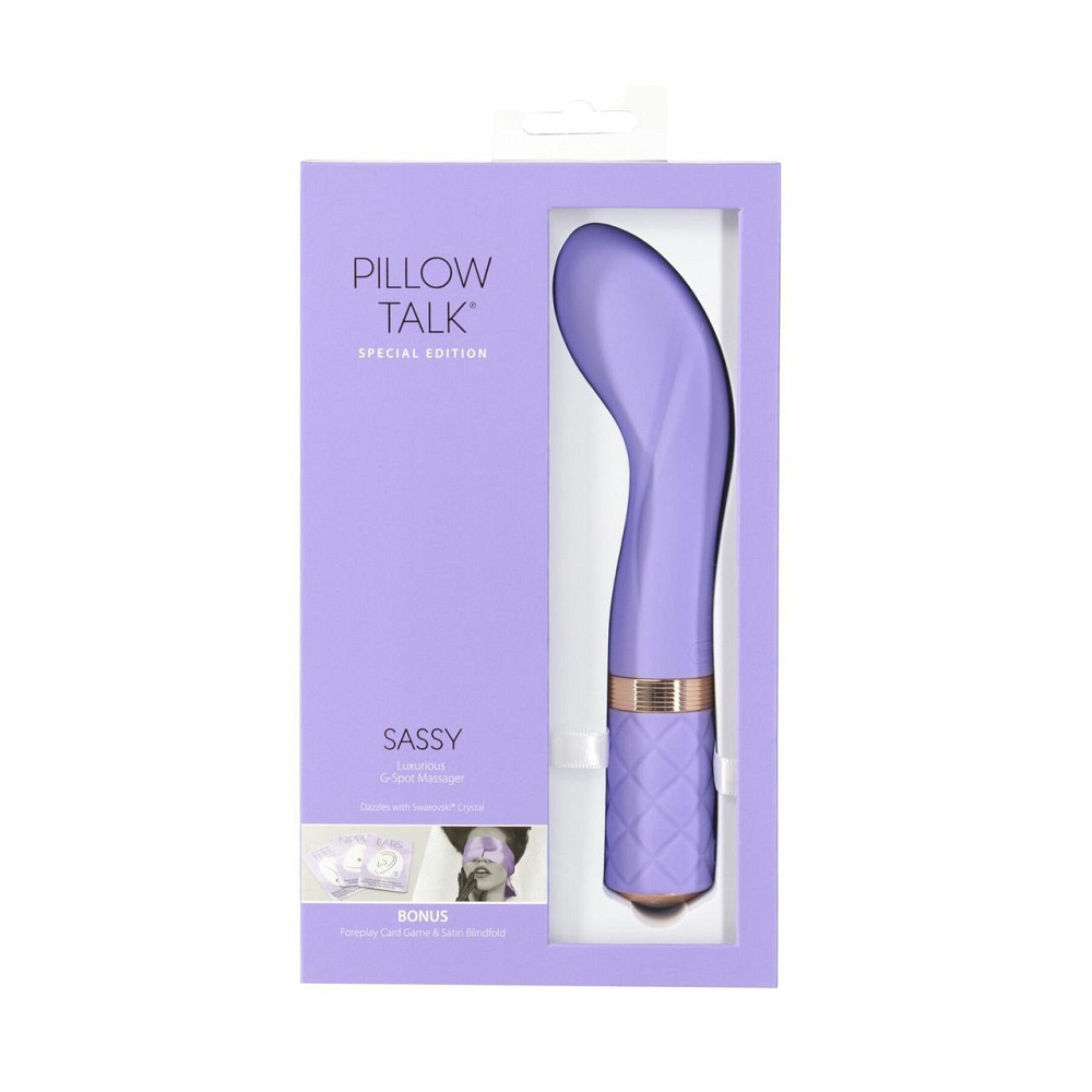Роскошный вибратор Pillow Talk Sassy Purple Special Edition, Сваровски, повязка на глаза+игра Sex Aura Киев - изображение 9