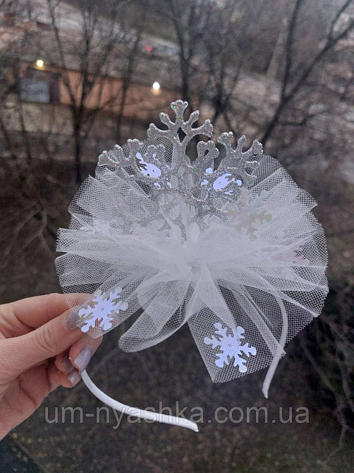 Обруч ободок Снежинка серебрянная Кривой Рог - изображение 3