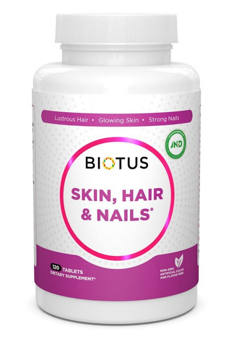 Витамины для волос, кожи и ногтей (Skin, Nails, Hair), Biotus, 60 таблеток Київ - фото 2