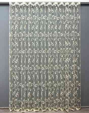 Тюль VR-Textil 1684т Фатин с вышивкой Молочный 300х270 см (42-0727) Киев