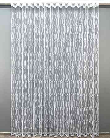 Тюль VR-Textil 2016т Фатин з вишивкою та люрексом Холодний білий 250х250 см (42-1140) Київ