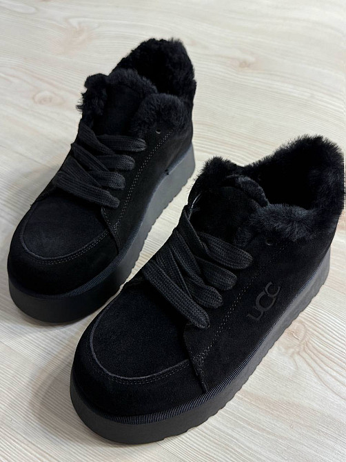 Ботинки женские Hengji 278-1 натуральная замша в стиле угги утепленные короткие черные, 40, 25 см Киев - изображение 13