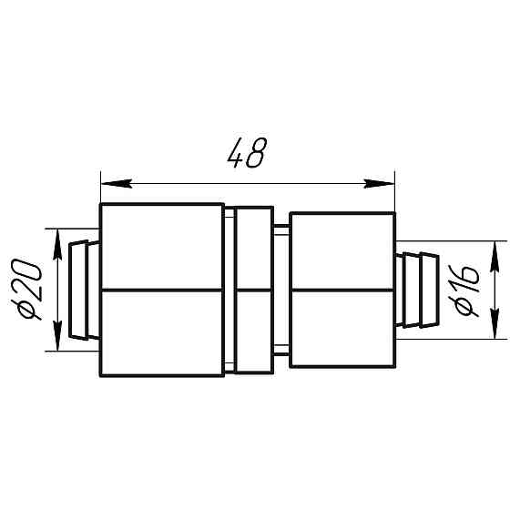 Муфта промежуточная APE ITALY 703 L 20x16 (000001651) Киев