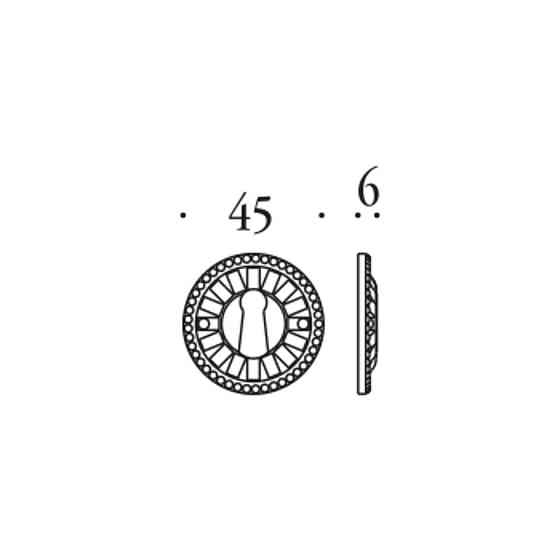 Накладка Colombo Louis XVI KLU13BP-OLV BB лаков полір латунь проріз Київ