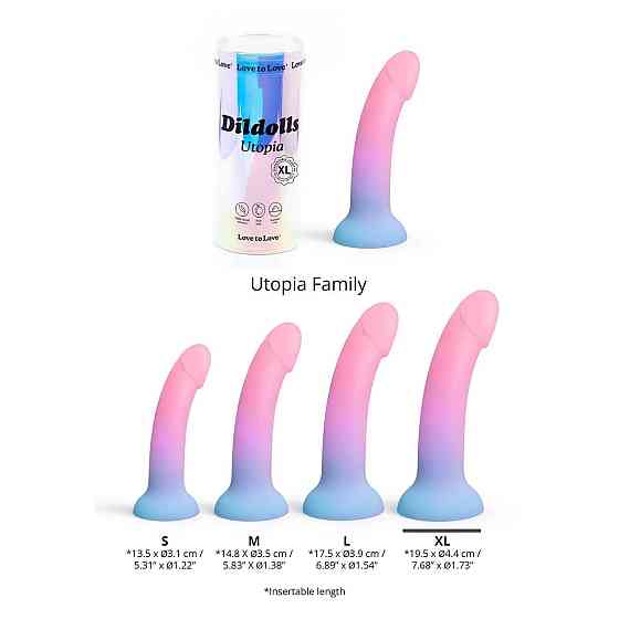 Дилдо з кольоровим градієнтом Love To Love DILDOLLS - UTOPIA XL ультрам'який Sex Aura Київ