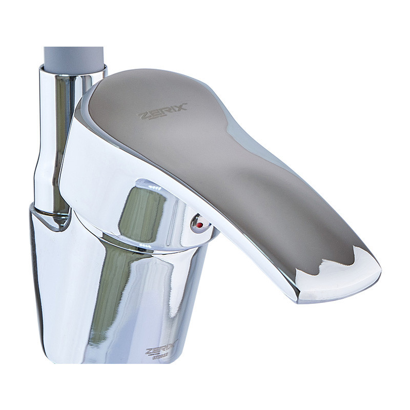 Кухонный смеситель Zerix YUB 279 Reflector Gray с гибким серым изливом ZX4654 Харьков - изображение 3