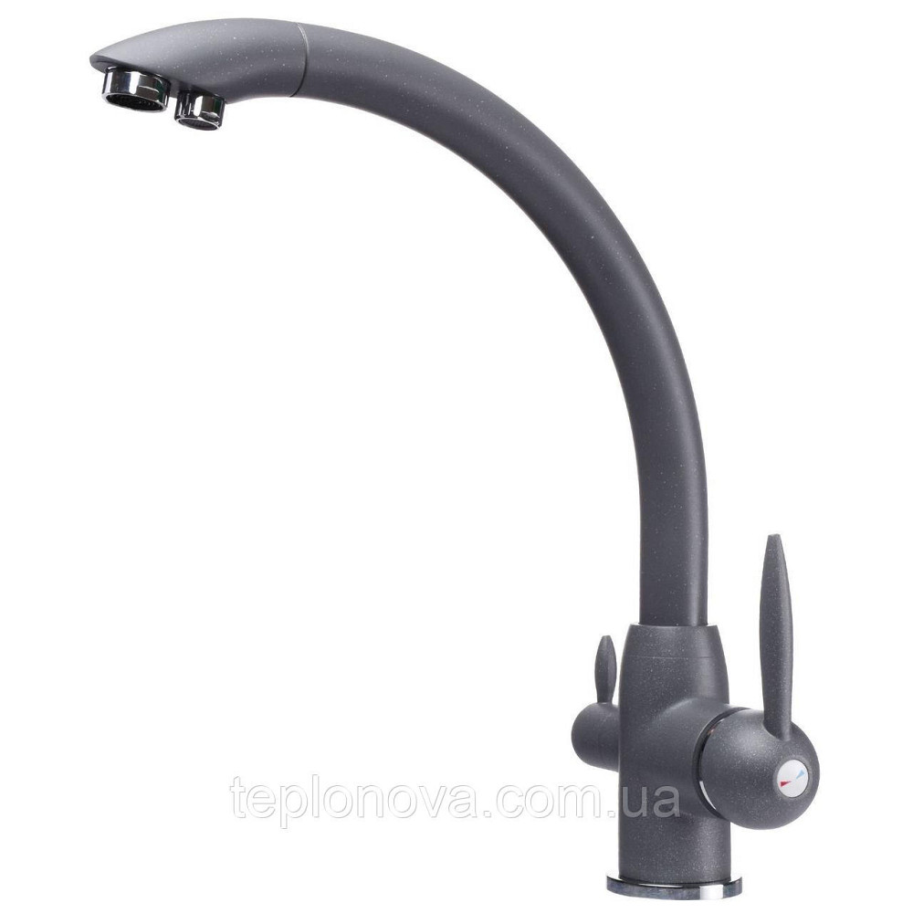 Смеситель для кухни под осмос Globus Lux LAZER GLLR-0777-3-TITANIUM Черновцы - изображение 2