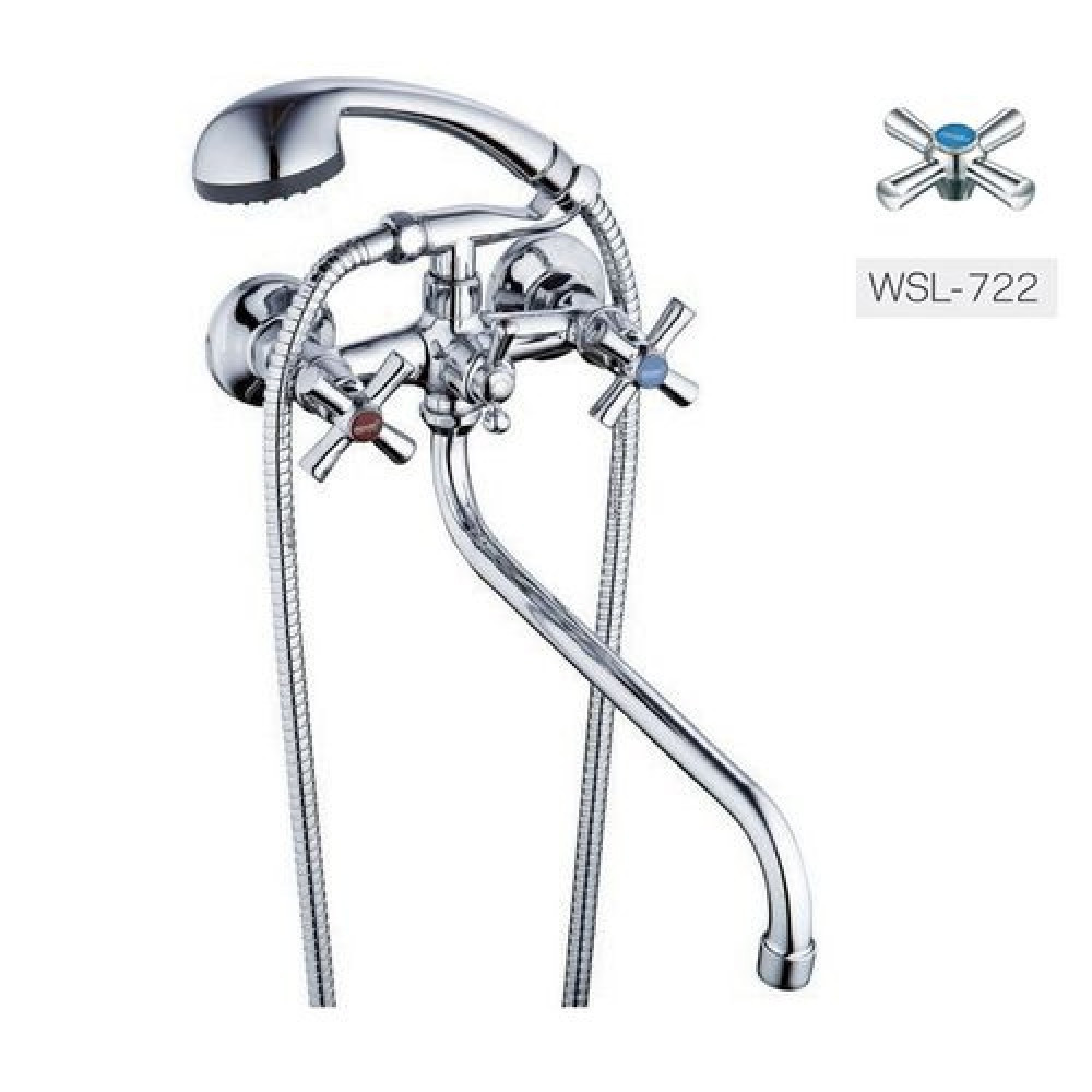 Змішувач для ванної універсальний Zerix DFR-A 722 двовентильний напівоборотний (ZX0013) Чернівці - фото 2