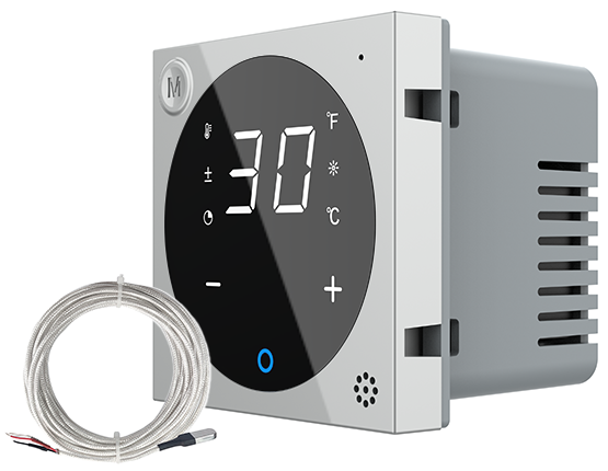 Терморегулятор (термостат) сенсорний програмований для електричної теплої підлоги LIVOLO, сірий, модуль без рамки (VL-FCQ1-2IP) Коломия