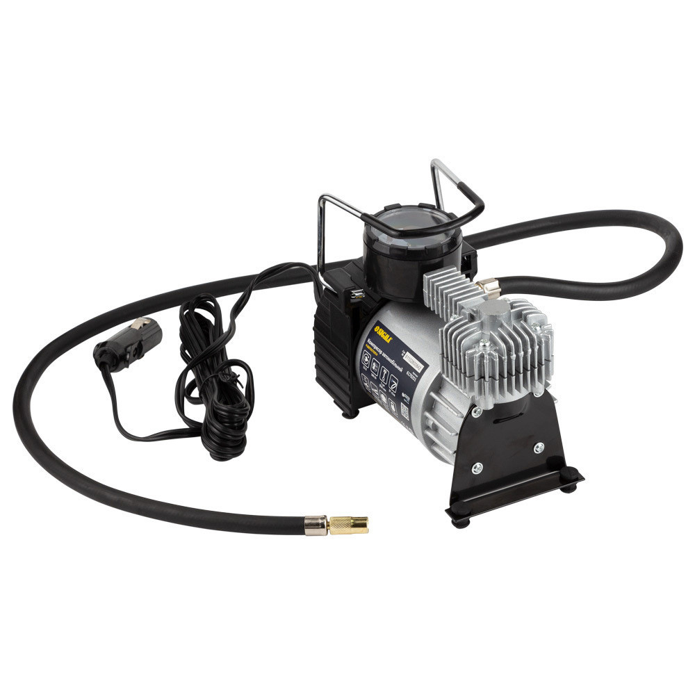 Компресор автомобільний автостоп 12 В 180 Вт 15 А 35 л/хв 10бар сумка, перехідник на клеми SIGMA (6170251) Київ - фото 3