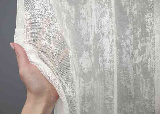 Тюль VR-Textil 1402т Мармур Жакард Кремовий 350х270 см (43-141) Київ