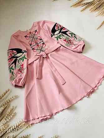 Платье с вышивкой Ласточки-листики 104-128 Кривой Рог
