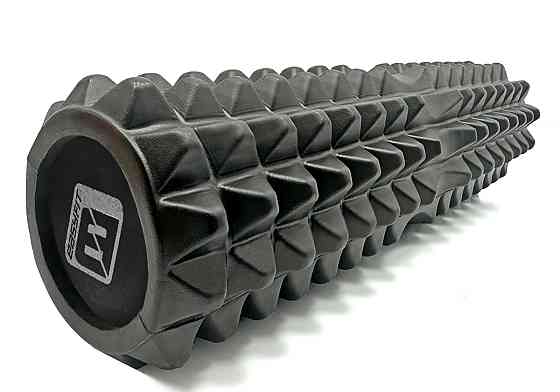 Масажний ролик EasyFit Solid Grid Roller 45 см v.2.2s чорний Коломия