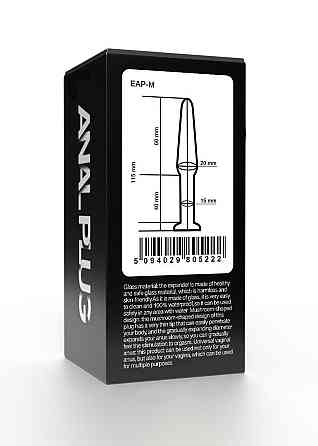 Анальный плаг из стекла EGZO EAP-M ( длина 11.5 см, диаметр 2 см ) Sex Aura Киев