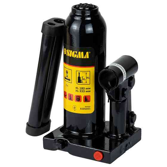 Sigma Домкрат гидравлический бутылочный 2т H 180-333мм SIGMA (6101021) Коломия