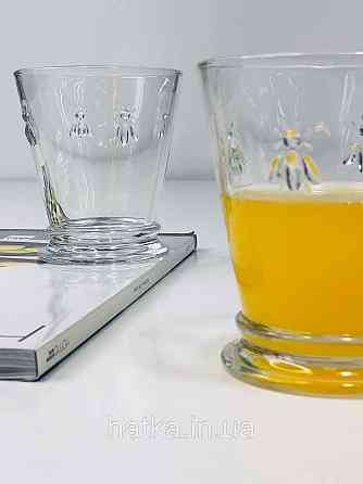 Набір склянок 6 шт OLens "Флайс" 250 мл 102-709 прозорий фігурний скло для дому та ресторанів Київ