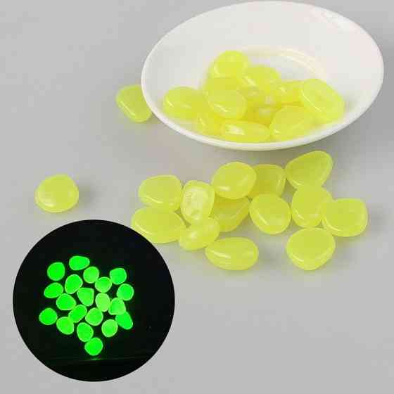 Люмінесцентні камені в акваріум декор 10 штук жовтий Київ