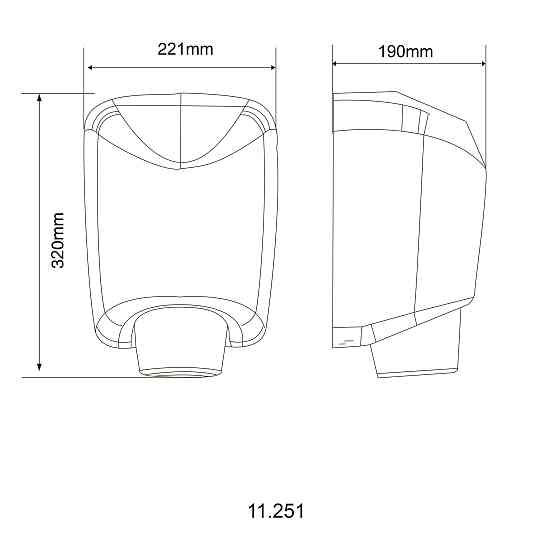 Сушарка для рук HOTEC 11.252.B Луцк