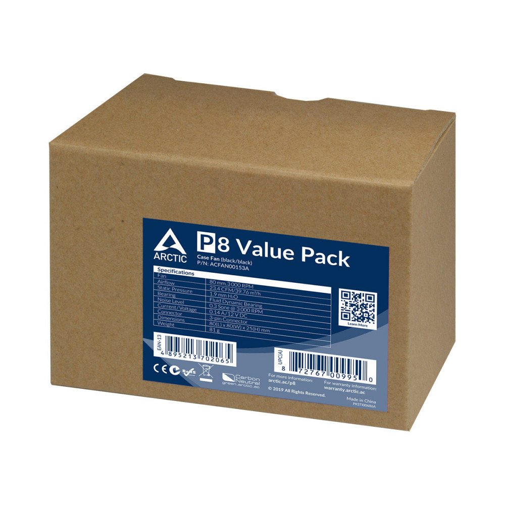 Вентилятор Arctic P8 Black - 5 Pack (ACFAN00153A) ( 20948 ) Харьков - изображение 4