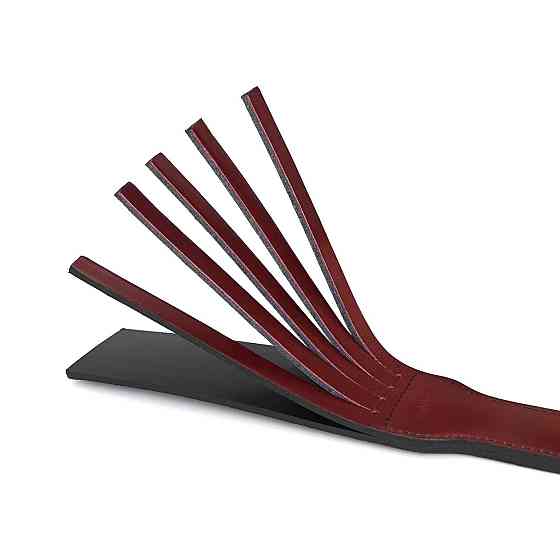 Двусторонний паддл Liebe Seele Wine Red Spanking Paddle, натуральная кожа Sex Aura Киев