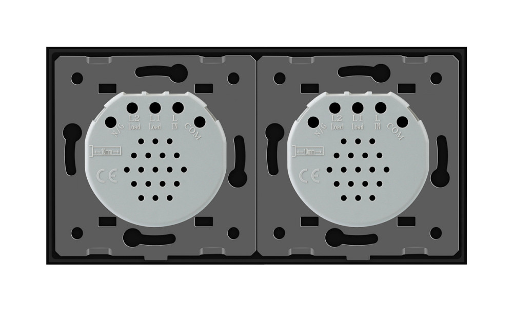 LIVOLO Розумний сенсорний прохідний/перехресний вимикач 3 сенсора (1-2) Livolo чорний скло (VL- Коломия - фото 5