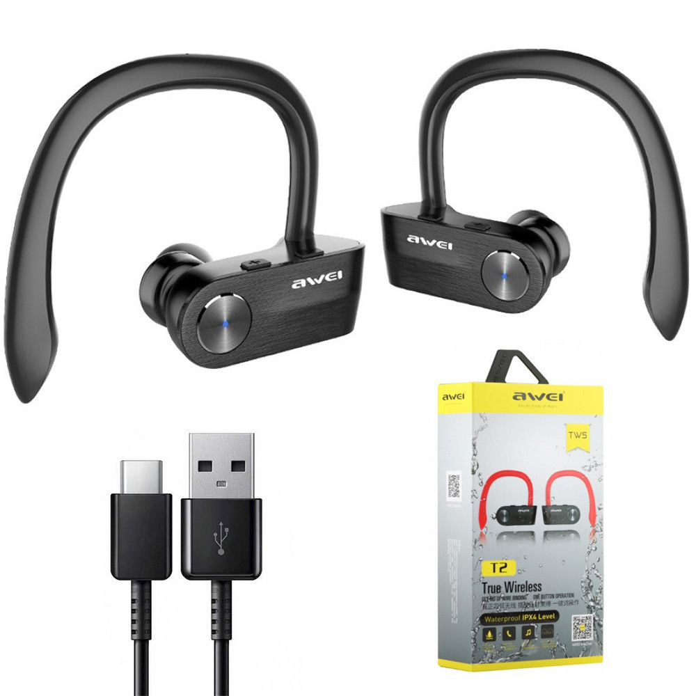 Навушники вакуумні з мікрофоном MDR T2+BT AWEI,Bluetooth SBR Київ - фото 1