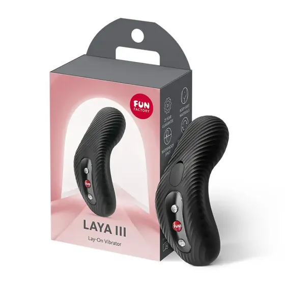 Накладний вібратор Fun Factory LAYA III Black, ефект постукування пальцем Львів
